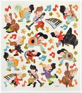 Music Theme Stickers Rock n Roll Star